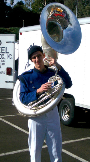 Silver Tuba Player